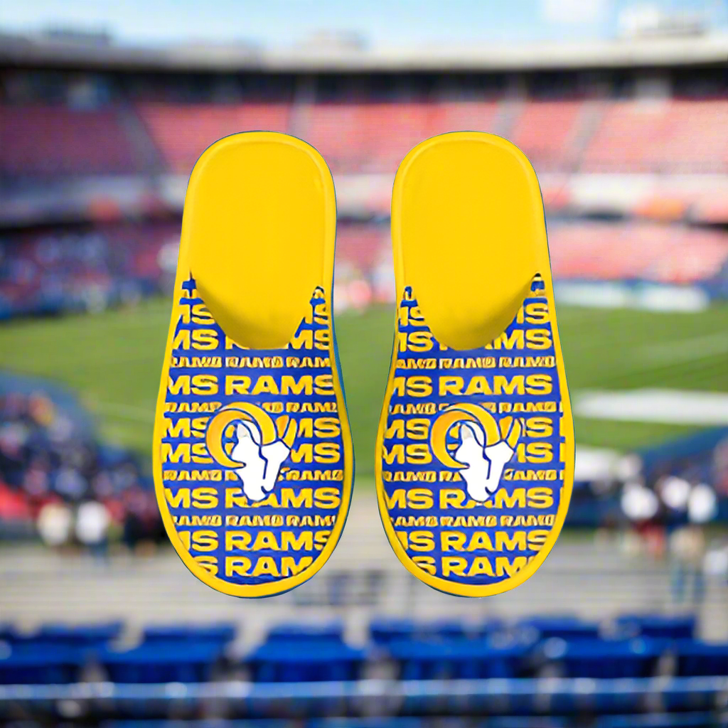 Los Angeles Rams Youth FOCO Scuff Wordmark Slide Slippers