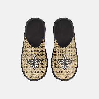 New Orleans Saints Youth FOCO Scuff Wordmark Slide Slippers