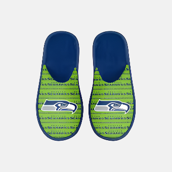 Seattle Seahawks Youth FOCO Scuff Wordmark Slide Slippers