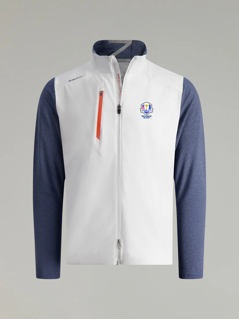 Zero Restriction Ryder Cup z710 full zip jacket white blue indigo
