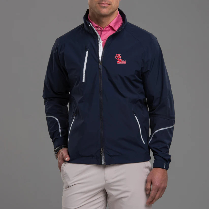 Ole Miss | Men's Power Torque Full Zip | Collegiate navy/metallic silver